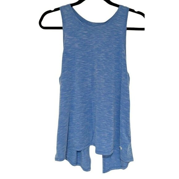 GAP Fit Sleeveless Workout Athletic Tank Top Flyaway Back Space Dye Blue S - Picture 1 of 4